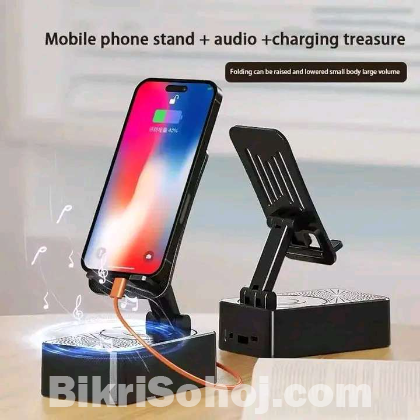 3 in1 Wireless Speaker Mobile Stand Power Bank